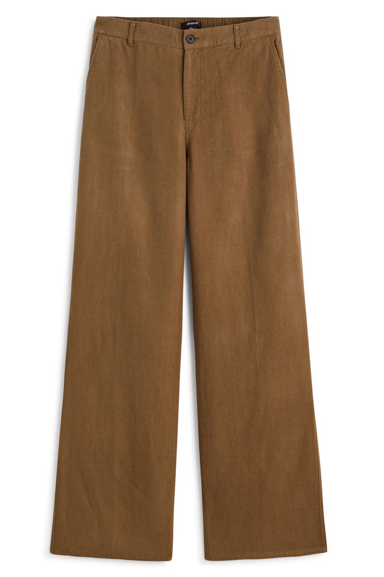 Zoe Relaxed Straight Leg Linen Pants, Alternate, color, SAFARI KHAKI