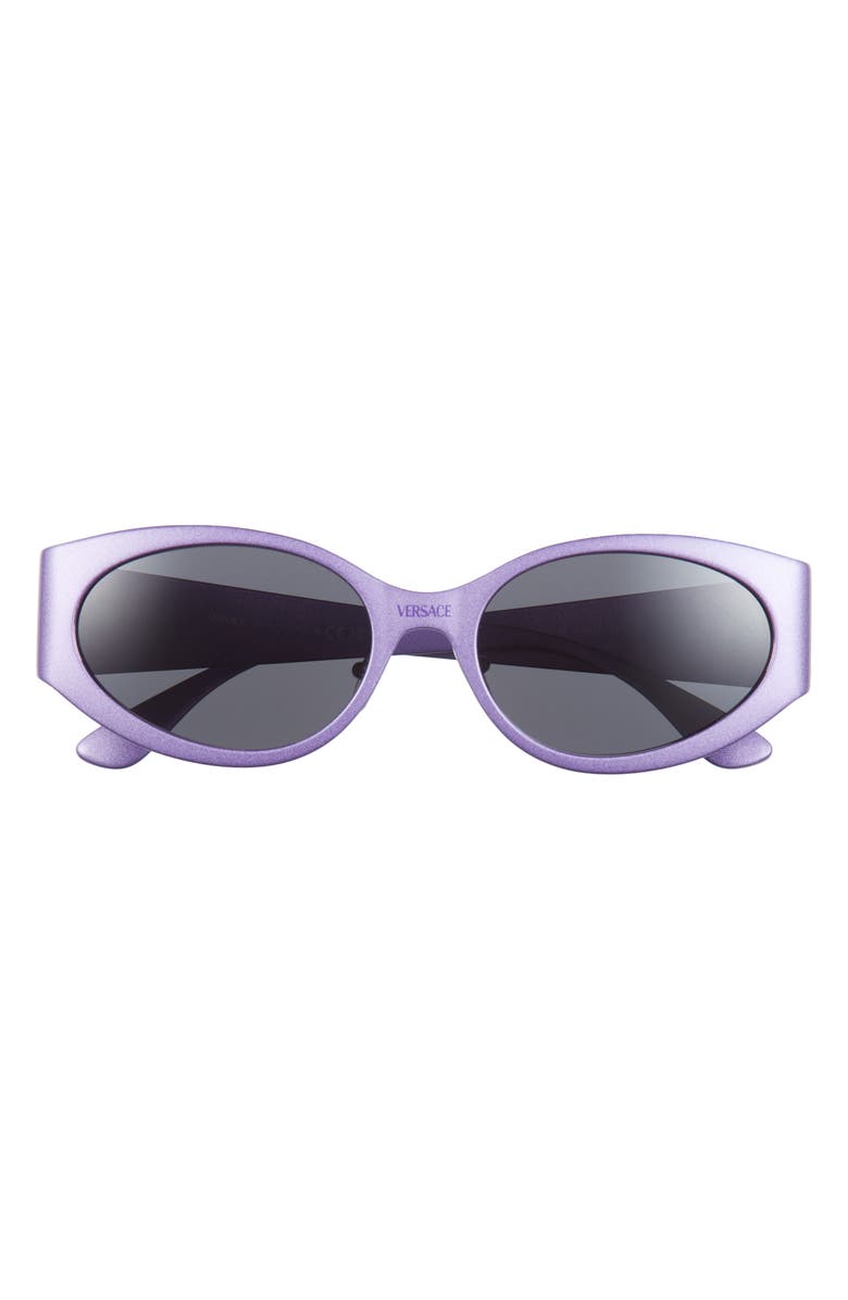 Versace 56mm Oval Sunglasses, Main, color, Violet