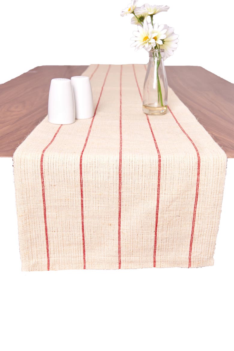 Jute Runner Collection, Alternate, color, Red