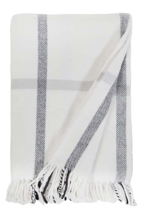 Copenhagen Plaid Cotton Throw Blanket