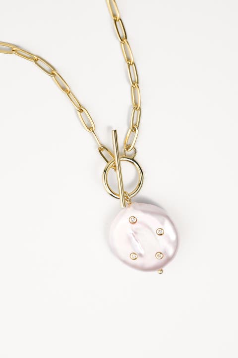 Studded Pearl Necklace