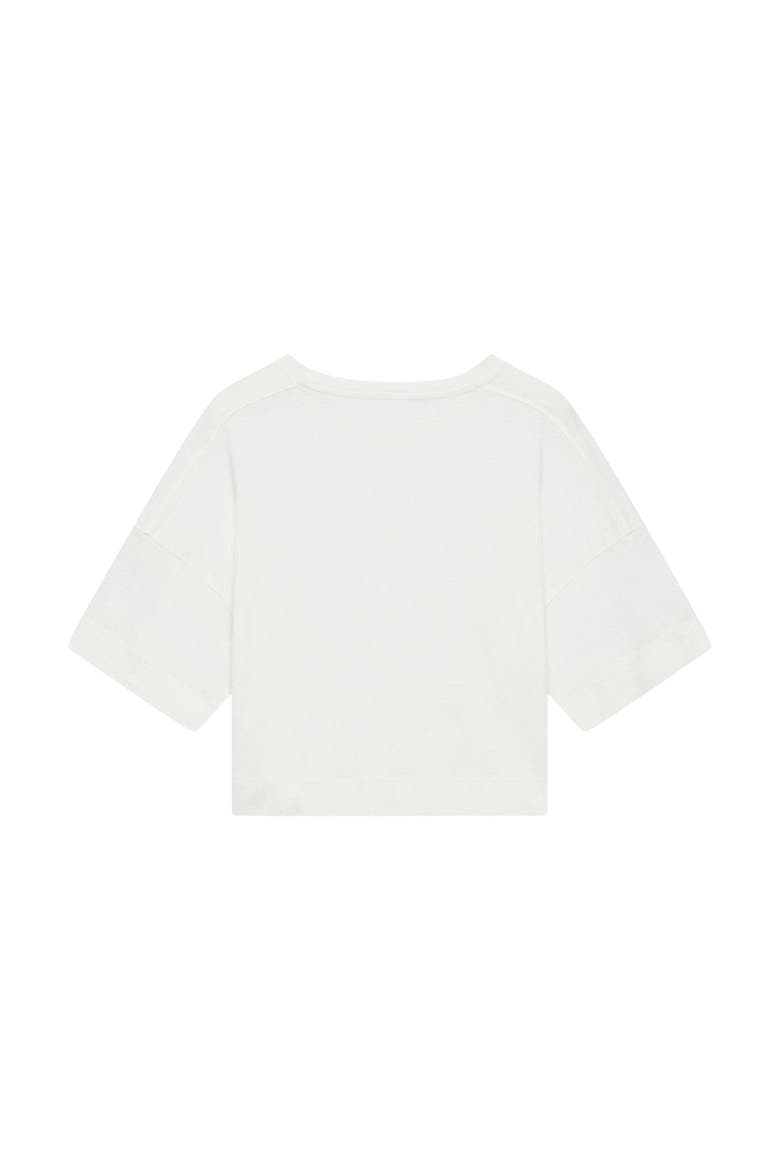 Linen Blend Boxy T Shirt, Alternate, color, Ivory
