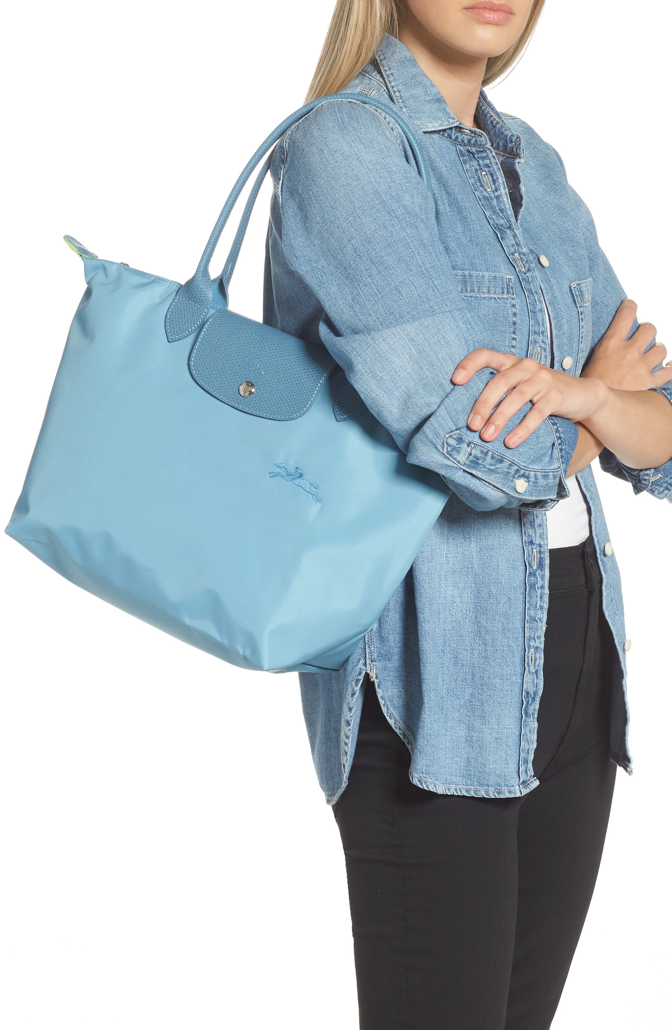 Longchamp Medium Le Pliage Recycled Canvas Tote Bag, Alternate, color, 