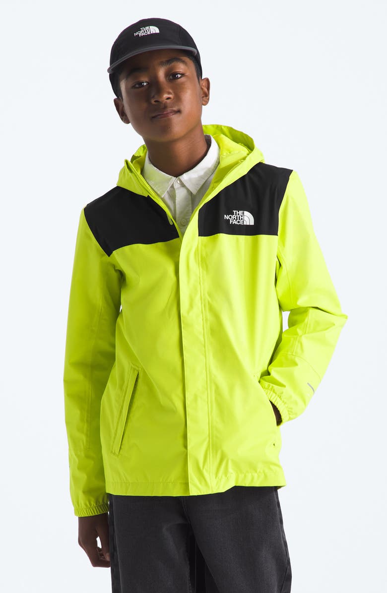 The North Face Kids' Antora Waterproof Rain Jacket, Main, color, Fizz Lime
