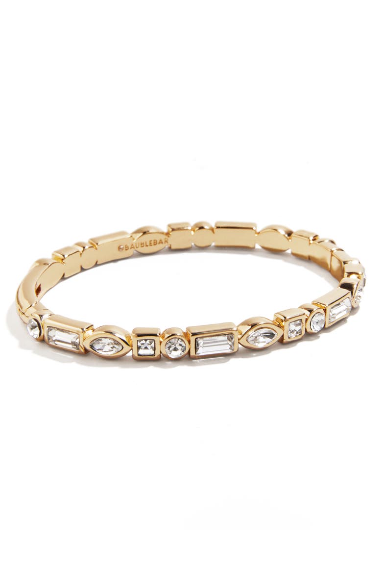 BaubleBar Kayden Crystal Bracelet, Alternate, color, Gold