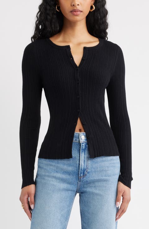 Rib Cardigan