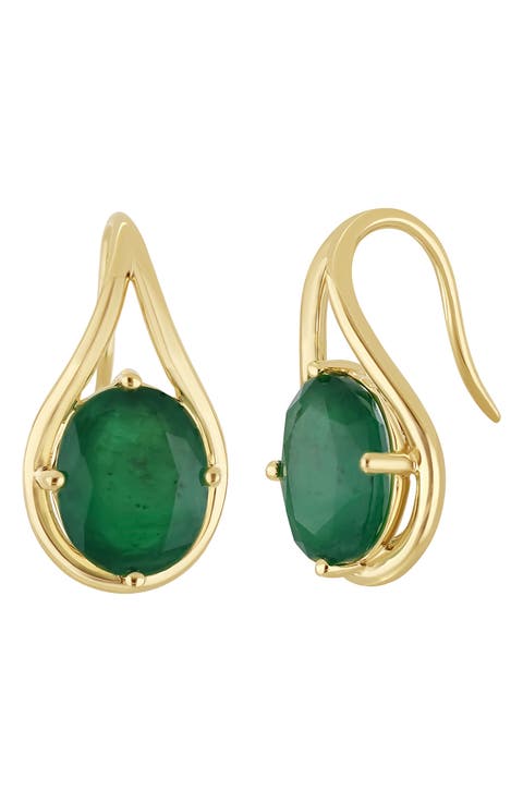 El Mar 14K Gold Emerald Drop Earrings (Online Trunk Show)