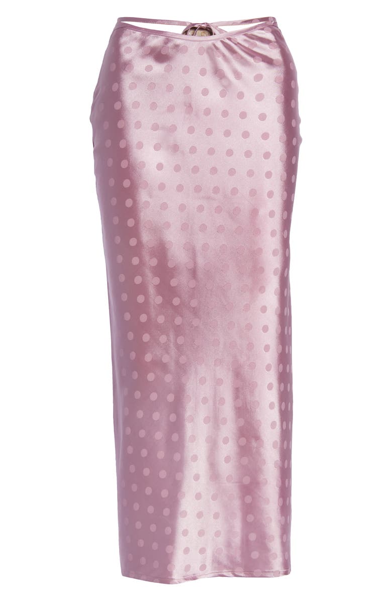 4SI3NNA Ivy Polka Dot Satin Jacquard Midi Skirt, Alternate, color, 