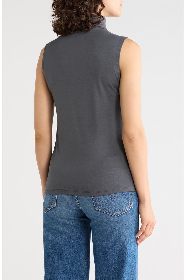 Ceci Sleeveless Turtleneck Shell, Alternate, color, DARK SHADOW