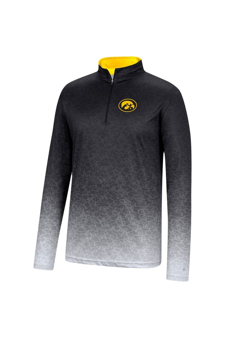 Men's Colosseum Black Iowa Hawkeyes Walter Quarter-Zip Windshirt, Alternate, color, Black