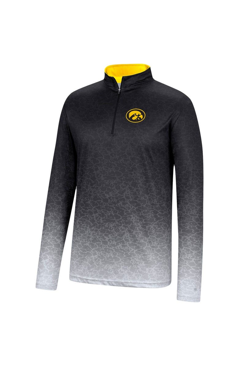 COLOSSEUM Men's Colosseum Black Iowa Hawkeyes Walter Quarter-Zip Windshirt, Alternate, color,