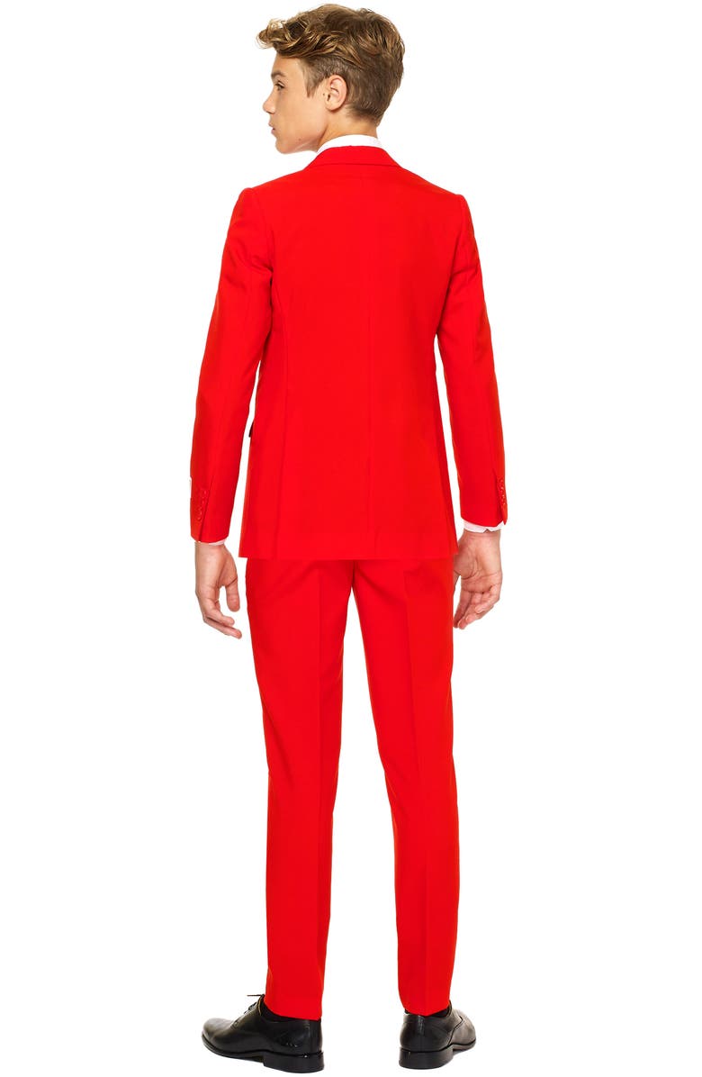 OppoSuits Red Devil Two-Piece Suit with Tie, Alternate, color, Red