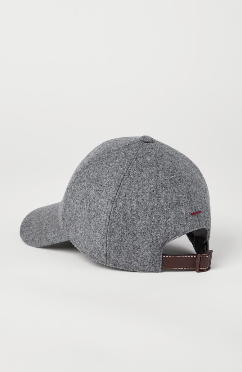 Brunello Cucinelli Baseball cap with embroidery, Alternate, color, Medium Grey