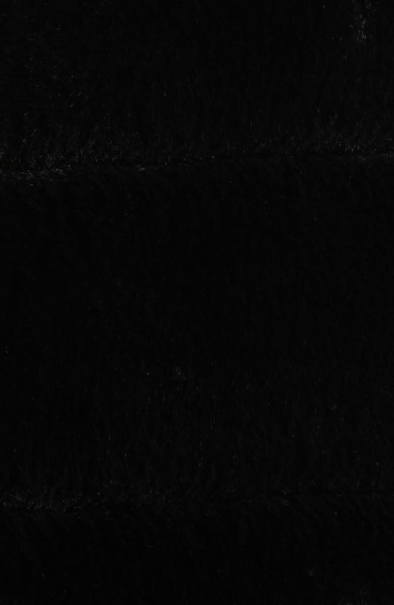 Via Spiga Hooded Quilted Faux Fur Vest, Alternate, color, Black