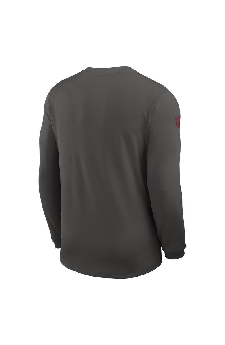 Nike Men's Nike Pewter Tampa Bay Buccaneers Sideline Coach UV Performance Long Sleeve T-Shirt, Alternate, color, Pewter