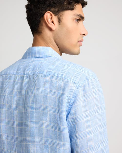 Onia Linen Long Sleeve Shirt In Blue