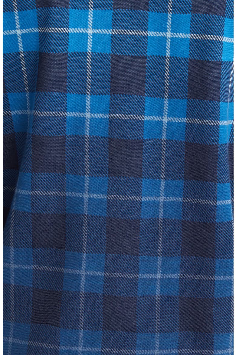 Plaid Jacquard Dip Dye Knit Button-Up Shirt, Alternate, color, NAVY