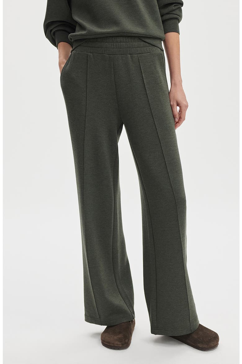 The Wide Leg 28-Inch Pants, Main, color, OLIVE MARL