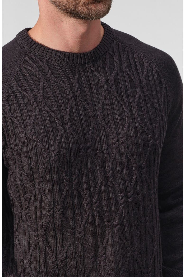 Ravello Merino Wool Cable Knit Sweater, Alternate, color, CHARCOAL