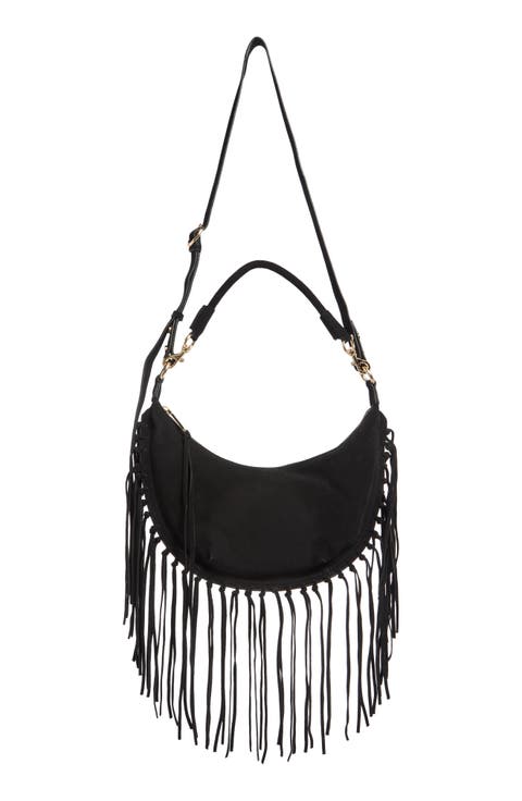 Darren Slim Fringe Suede Crossbody Bag