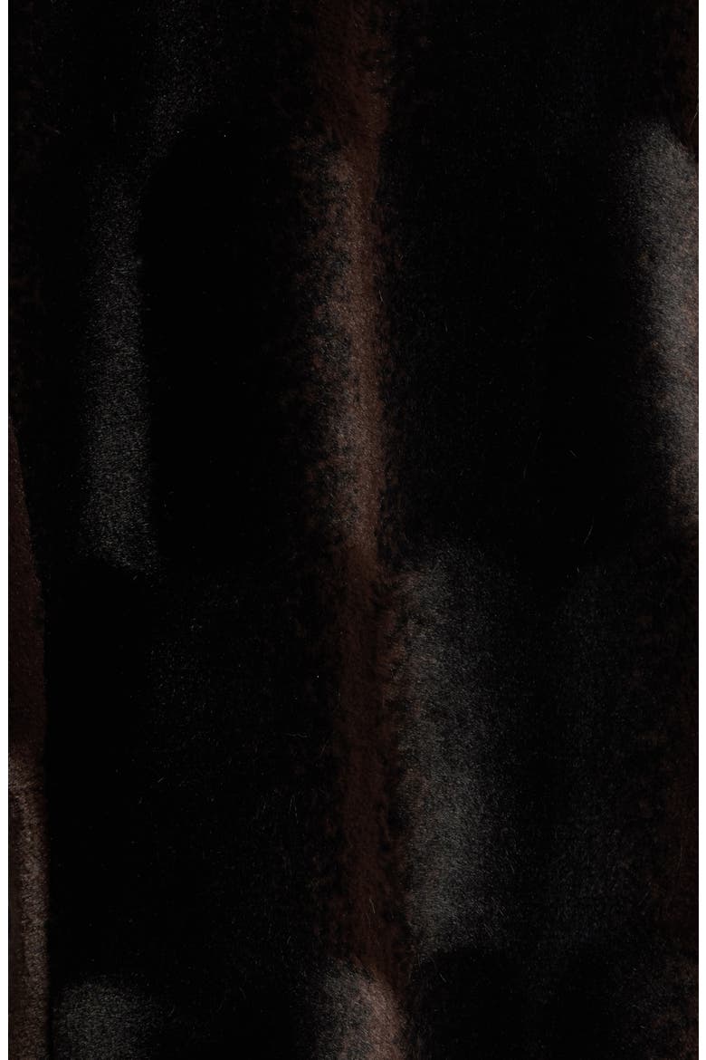 Reefer Faux Fur Longline Coat, Alternate, color, BLACK OMBR