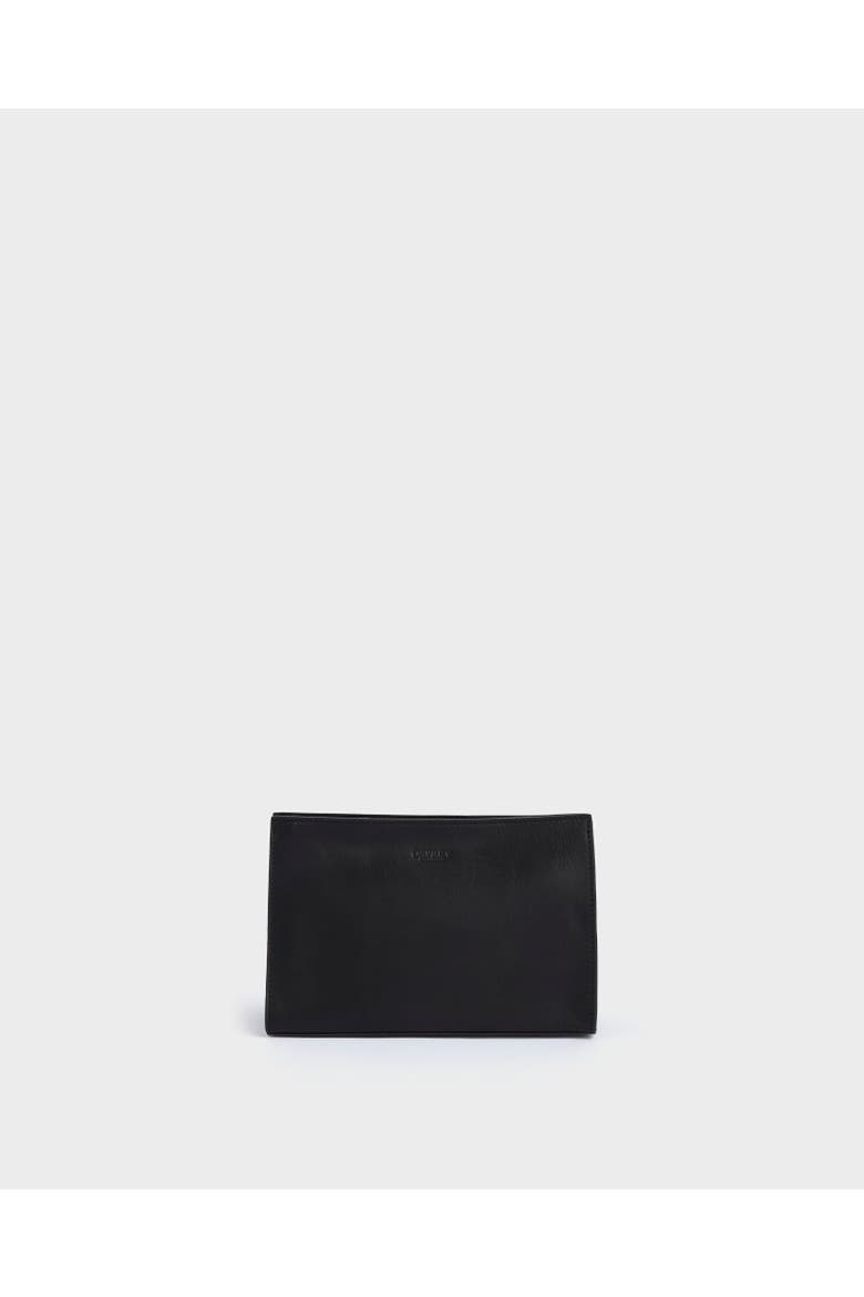 The Carter Leather Toiletry Bag, Main, color, Black