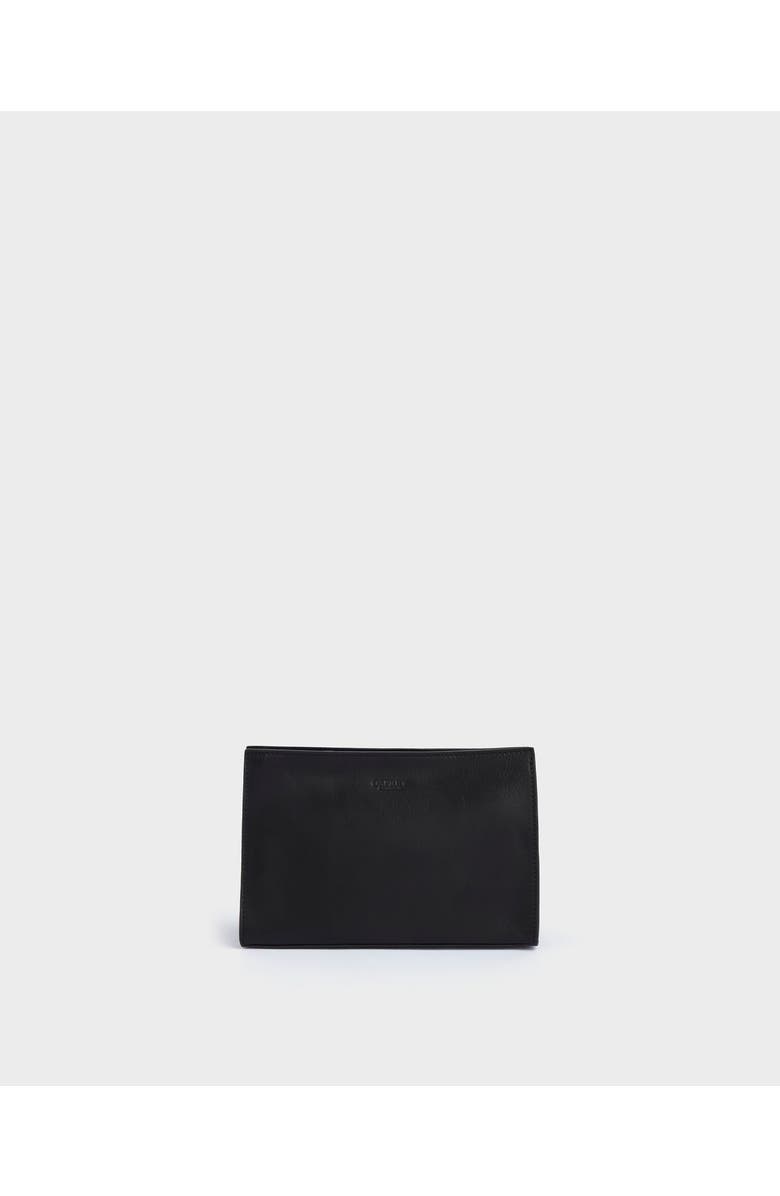 Osprey London The Carter Leather Washbag, Main, color, Black