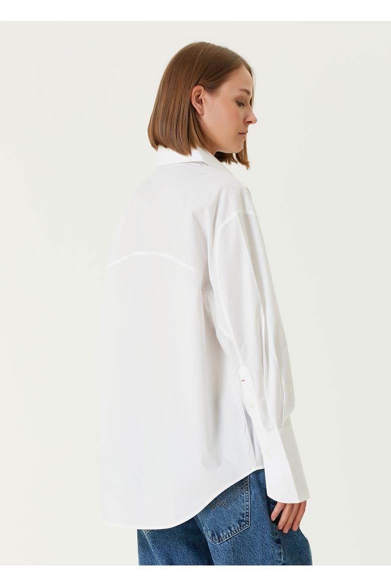 Cotton Long Sleeve Shirt, Alternate, color, White