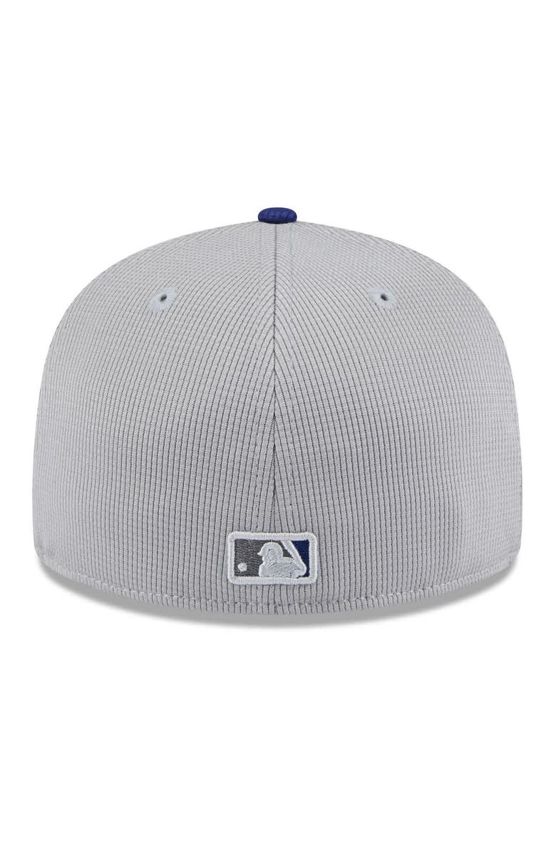 New Era Men's New Era Gray/Royal Los Angeles Dodgers 2025 Batting Practice 59FIFTY Fitted Hat, Alternate, color,