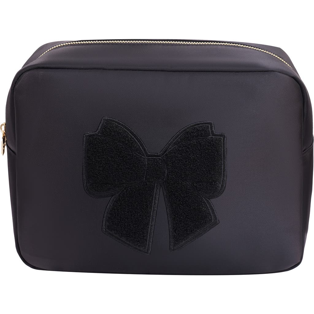 Bloc Bags Extra Large Bow Cosmetics Bag in Black/black  product