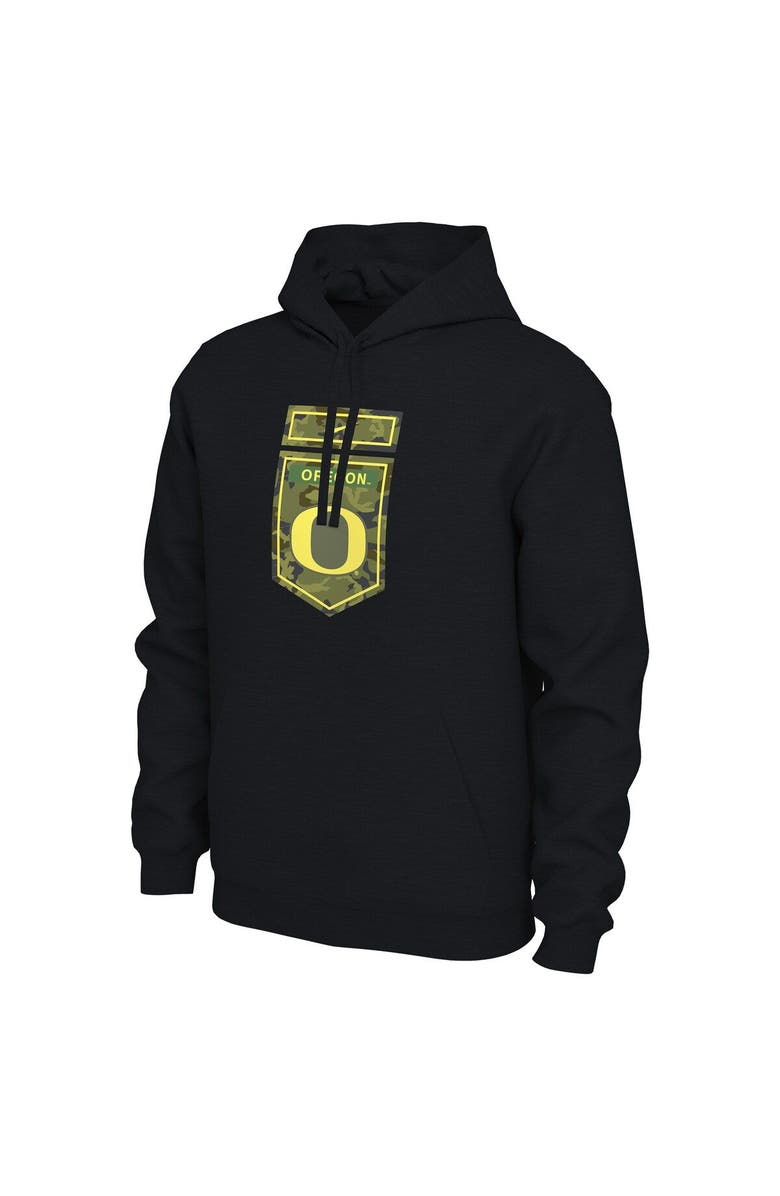 Nike Men's Nike Black Oregon Ducks Veterans Camo Pullover Hoodie, Alternate, color,