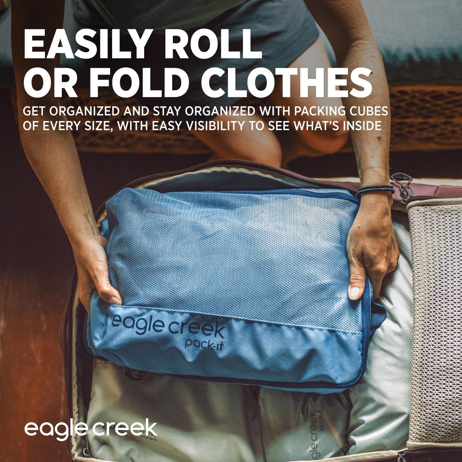 EAGLE CREEK Pack-It Reveal Medium Cube, Alternate, color, Blue Dawn