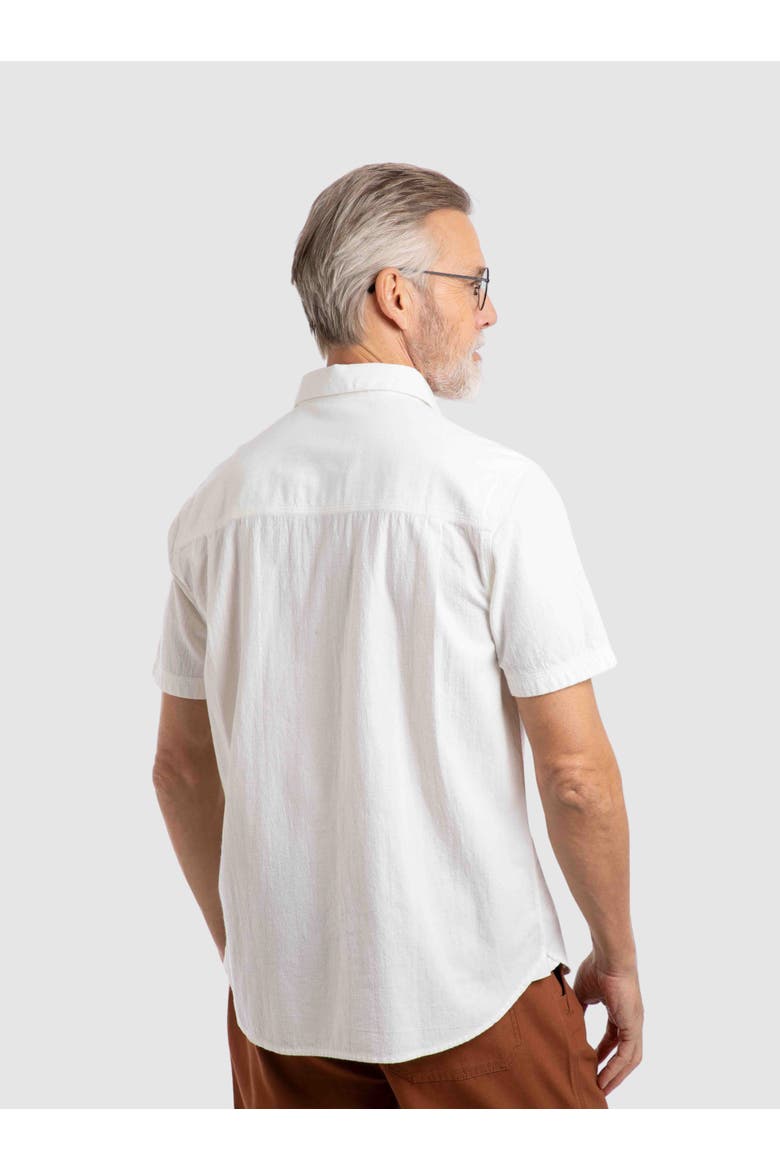 Hinton Textured Crepe Shirt, Alternate, color, Dusty White