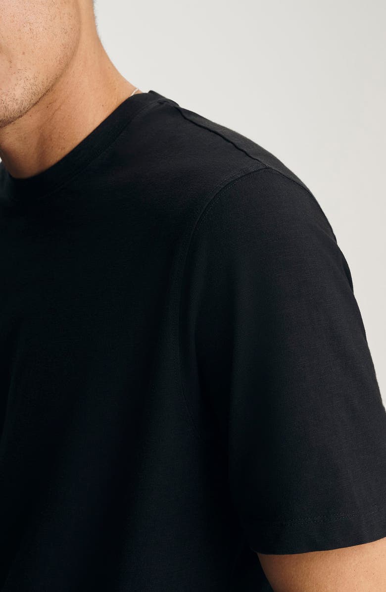Mavi Jeans Black Slub Cotton Blend T-Shirt, Alternate, color,