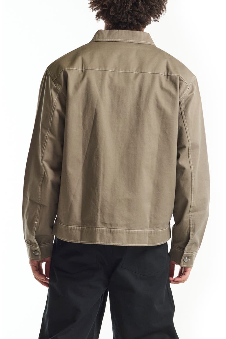 Off Duty Water Resistant Cotton Twill Chore Jacket, Alternate, color, COFFEE