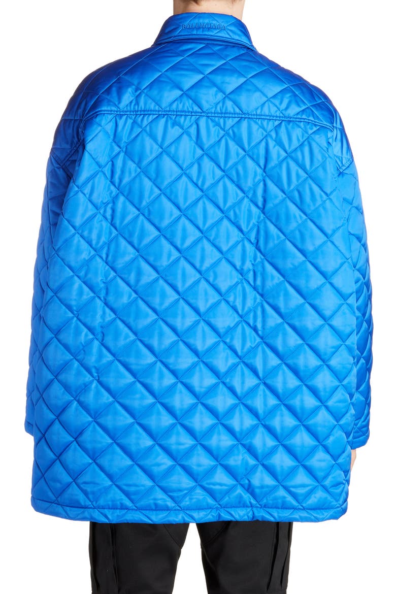 Oversize Quilted Nylon Jacket, Alternate, color, SAPPHIRE BLUE