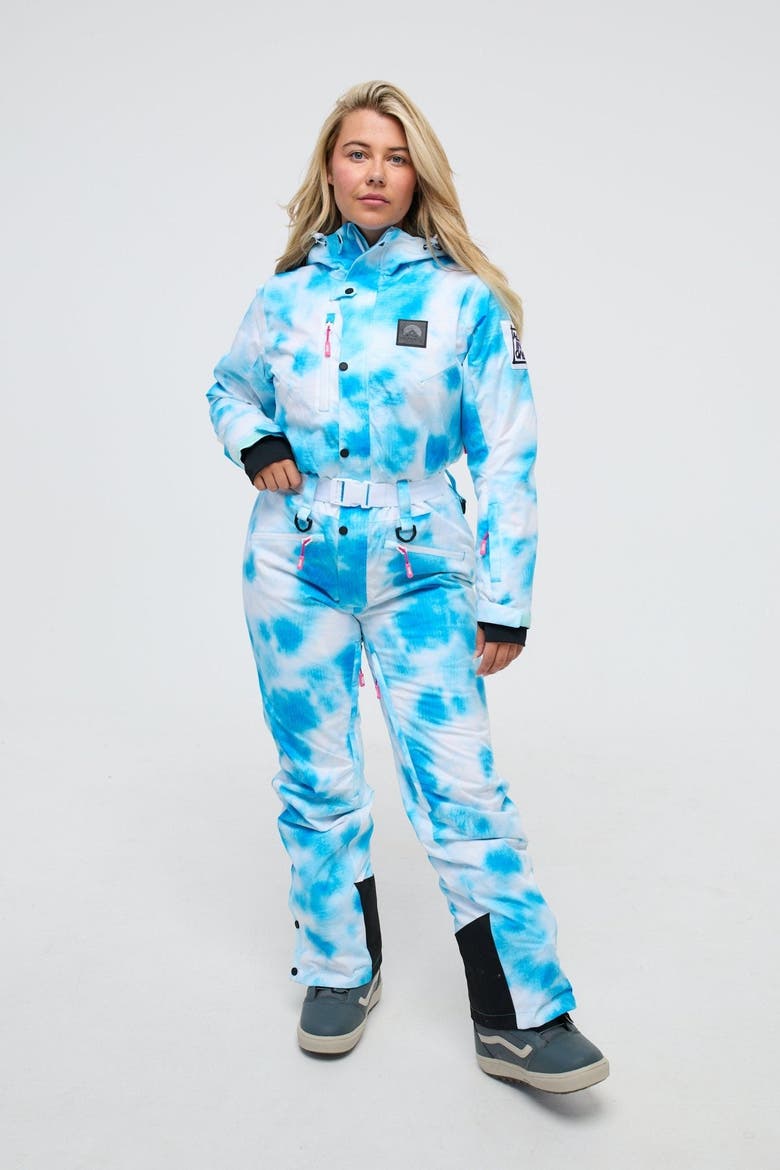 Blue Signature -  Shaped Women's Ski Suit, Main, color, Blue & White
