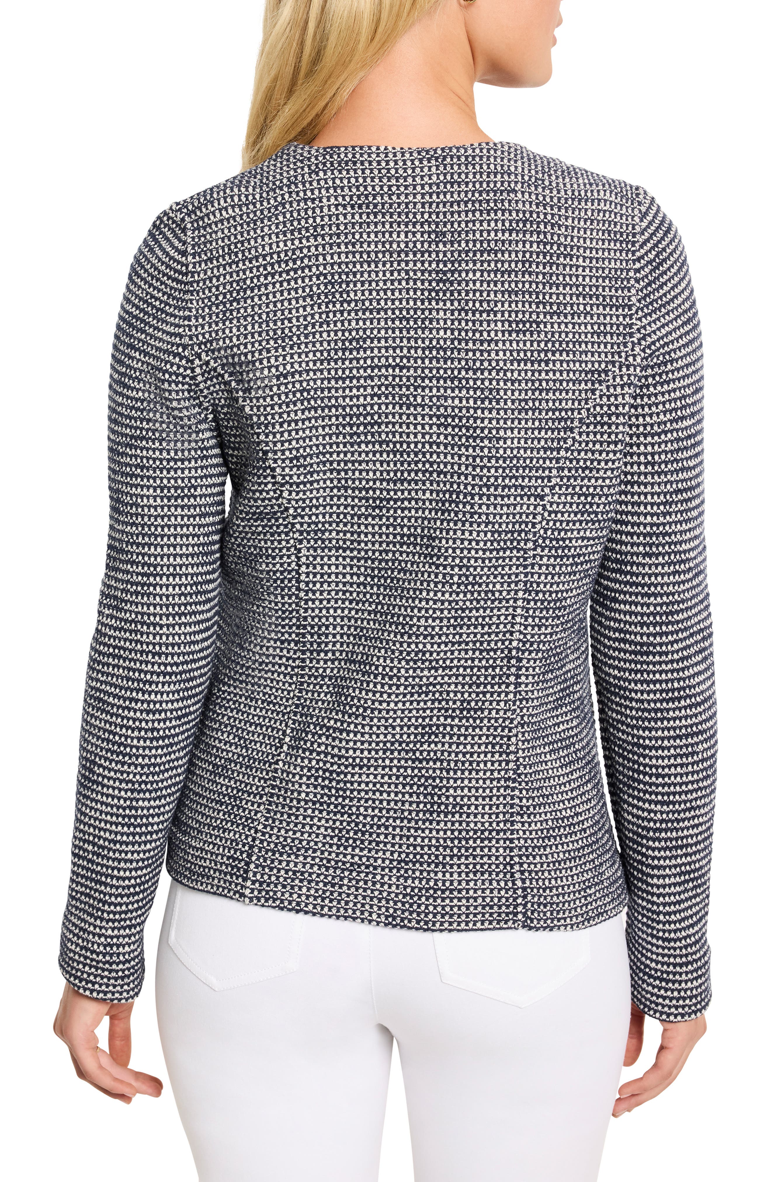 Mix Zip Front Knit Jacket - image 4