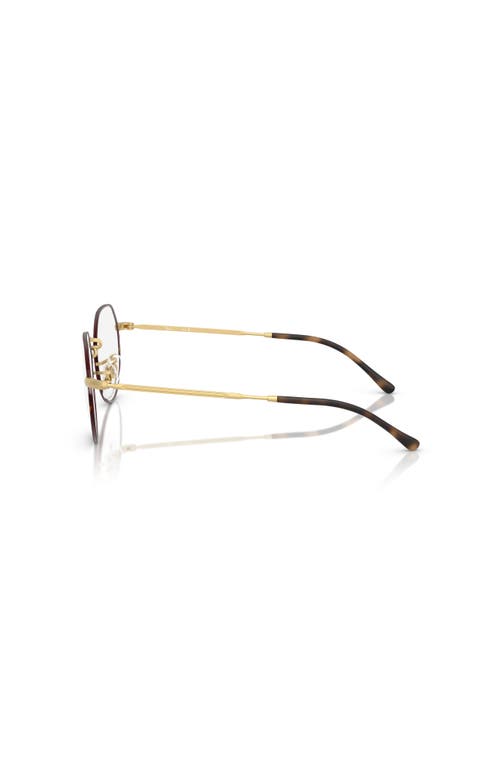 Ray Ban Ray-ban 49mm Irregular Optical Glasses In Gold
