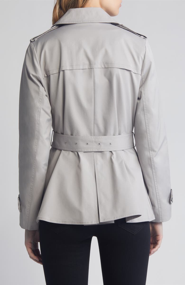 BCBGMAXAZRIA Double Breasted Belted Trench Coat, Alternate, color, 