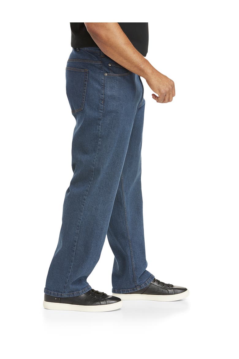 Big & Tall Relaxed Fit Stretch Jeans, Alternate, color, BASIC BLUE WASH