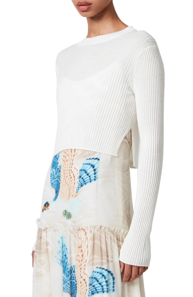 AllSaints Tilly Two-in-One Long Sleeve Sweater Maxi Dress, Alternate, color, 