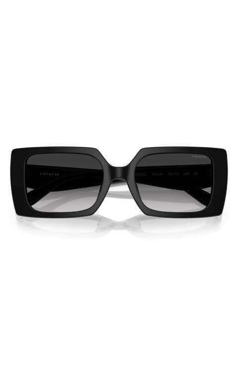 53mm Gradient Square Sunglasses