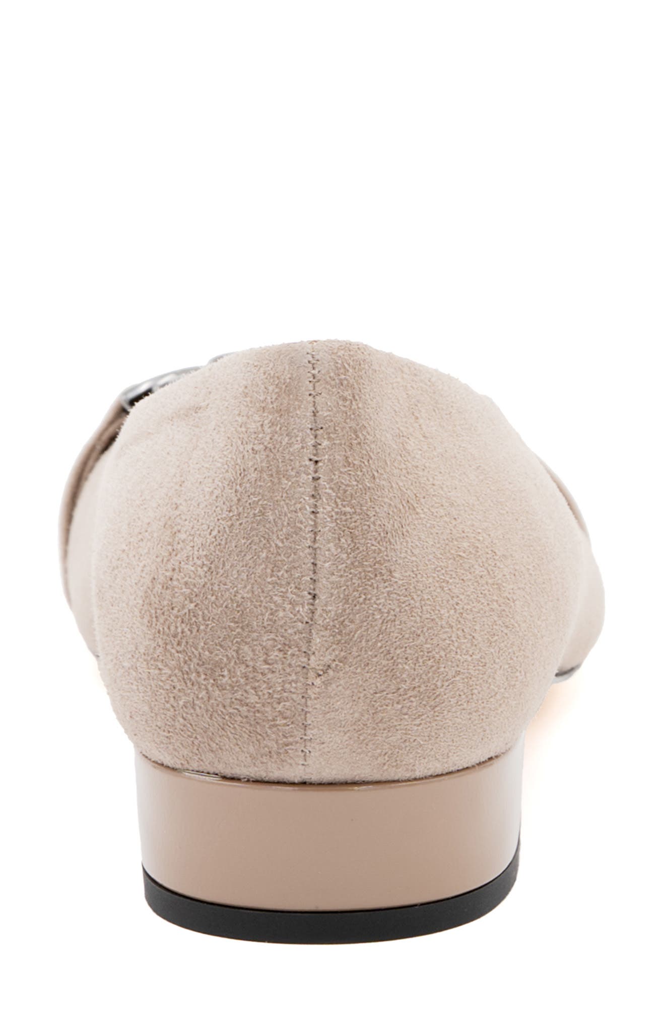 Amalfi by Rangoni Miele Cap Toe Pump, Alternate, color, Oat Cashmere Vernice Gunmetal