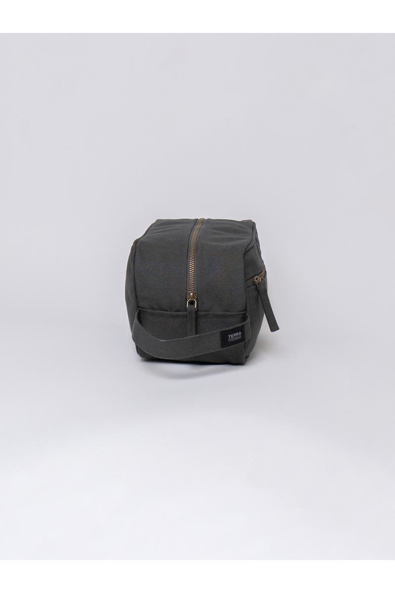 Organic Cotton Toiletry Bag, Alternate, color, Charcoal Grey