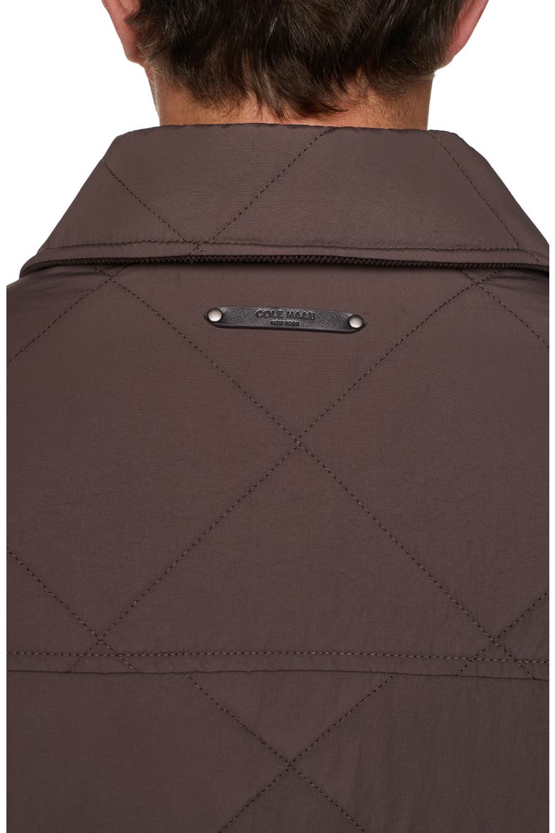 Oversized Diamond Quilt Reversible Jacket, Alternate, color, BROWN MULTI
