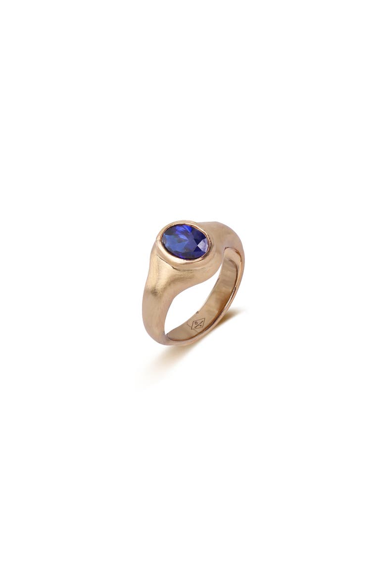 Fig Ring, Alternate, color, Gold & Blue