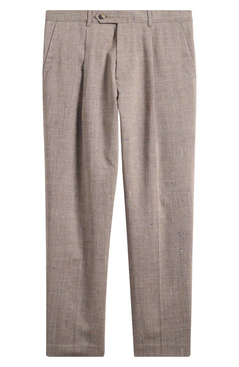 Paul Smith London Pleated Wool Blend Dress Pants, Main, color, Beige