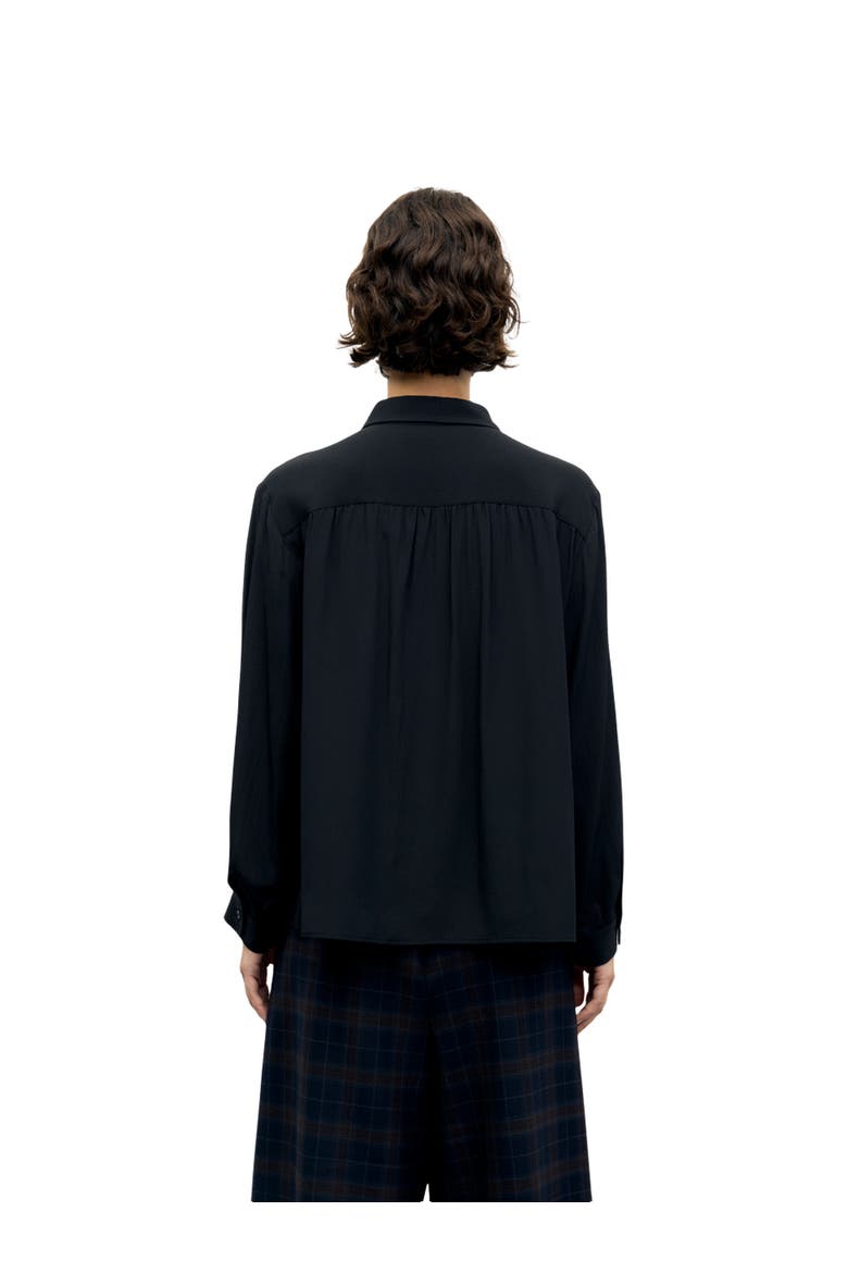 Lilie Pleat Detail Shirt, Alternate, color, Black