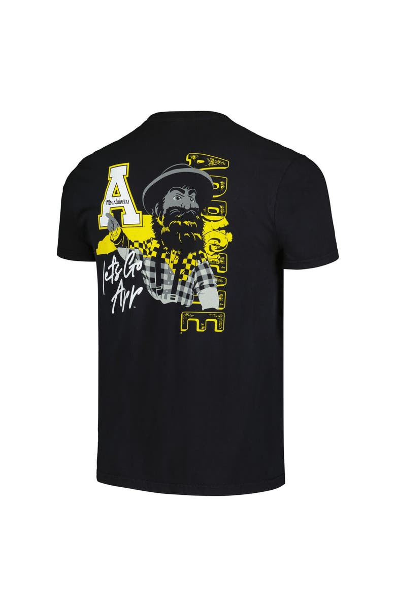 IMAGE ONE Men's Black Appalachian State Mountaineers Hyperlocal Comfort Colors T-Shirt, Alternate, color, 